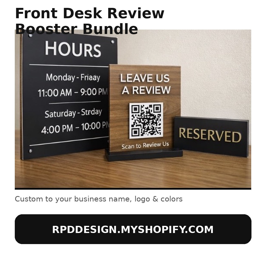 Business Bundle - Premium Signage & Desk Props